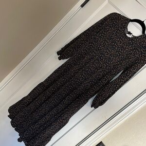 Rent the runway Leopard Print Long Sleeve Dress
